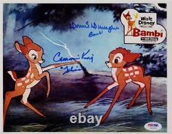 DONNIE DUNAGAN & CAMMIE KING Disney's BAMBI Dual Signed 8x10 Photo PSA/DNA COA