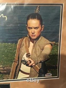 Daisy Ridley Signed Rey Steiner Framed Photo PSA/DNA COA Authentic Autograph