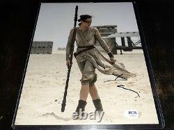 Daisy Ridley Signed Star Wars 8X10 Photo PSA/DNA COA Autograph Sexy