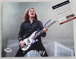 David Ellefson Signed Psa/dna Coa Megadeth Band 8x10 Photo Dave Autographed