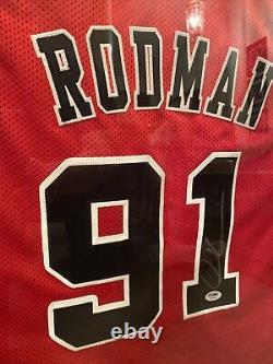 Dennis Rodman Autographed #91 WithCOA /PSA/DNA Chicago Bulls Jersey #5A83994