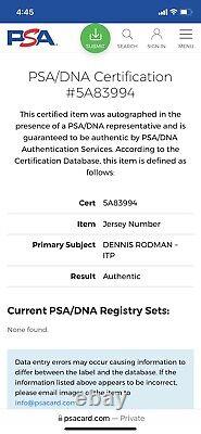 Dennis Rodman Autographed #91 WithCOA /PSA/DNA Chicago Bulls Jersey #5A83994