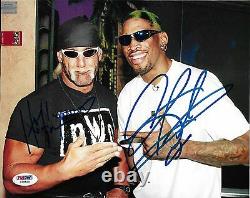 Dennis Rodman Hulk Hogan Signed NWO 8x10 Photo PSA/DNA COA WWE WCW Picture Auto