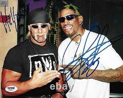 Dennis Rodman Hulk Hogan Signed NWO 8x10 Photo PSA/DNA COA WWE WCW Picture Auto