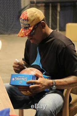 Dennis Rodman Signed Basketball PSA/DNA COA Bulls Pistons Spurs Lakers Ball Auto