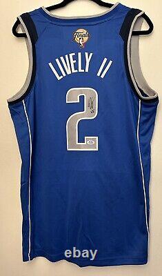 Dereck Lively ii Signed Dallas Mavericks Finals Jersey Autographed PSA/DNA COA