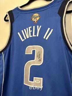 Dereck Lively ii Signed Dallas Mavericks Finals Jersey Autographed PSA/DNA COA