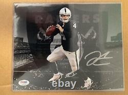 Derek Carr Signed Auto 8x10 Photo Coa Psa Dna Las Vegas Raiders Mvp Autographed