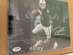 Derek Carr Signed Auto 8x10 Photo Coa Psa Dna Las Vegas Raiders Mvp Autographed