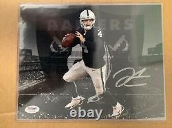 Derek Carr Signed Auto 8x10 Photo Coa Psa Dna Las Vegas Raiders Mvp Autographed