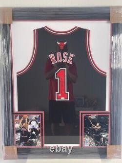 Derrick Rose Authentic Signed Chicago Bulls Jersey (Framed) COA (PSA/DNA)