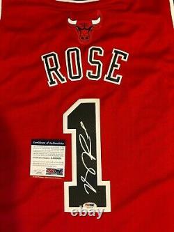 Derrick Rose Autographed Chicago Bulls Adidas Nba Authentics Jersey Psa/dna Coa