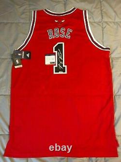 Derrick Rose Autographed Chicago Bulls Adidas Nba Authentics Jersey Psa/dna Coa