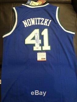 Dirk Nowitzki Dallas Mavericks Mavs Blue Signed Jersey Psa Dna Coa Auto Hof