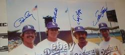 Dodgers Infield Steve Garvey Ron Cey Davey Lopes Signed 16x20 Photo PSA/DNA COA