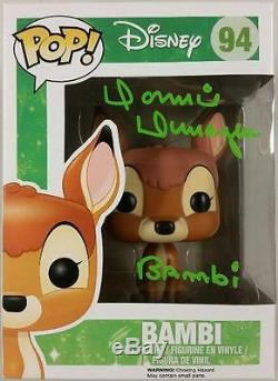 Donnie Dunagan Signed Funko Pop with PSA/DNA COA Disney Bambi Actor Autograph