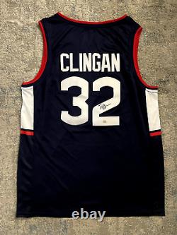 Donovan Clingan Signed Autographed UCONN Huskies Blazers Jersey PSA/DNA COA