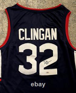 Donovan Clingan Signed Autographed UCONN Huskies Blazers Jersey PSA/DNA COA