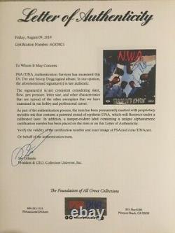 Dr. Dre & Ice Cube Signed NWA Straight Outta Compton Record Album PSA/DNA COA