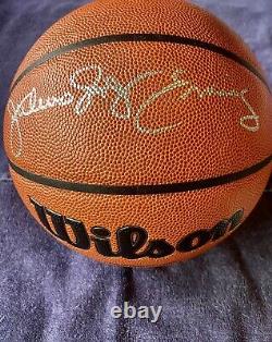 Dr. J Julius Erving Autographed Wilson Basketball Signed with PSA/DNA COA