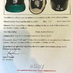 Earliest Known Alex Rodriguez 1994 Rookie Game Used Signed Helmet PSA DNA COA