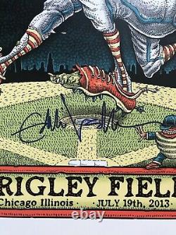 Eddie Vedder Signed Autographed Wrigley Field Pearl Jam Poster Psa Dna Coa