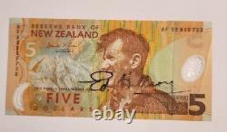 Edmund Hillary Signed New Zealand Bill PSA DNA COA Autograph Ed Mount Everest