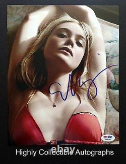 Elle Fanning Signed 8x10 Photo Autograph Psa Dna Coa Z45790