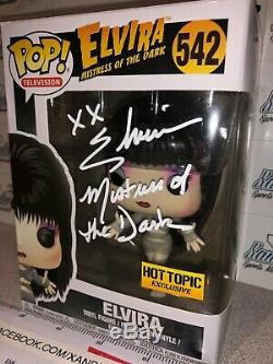 Elvira Cassandra Peterson Signed Autographed Funko Pop-psa Dna Coa Mistress Insc