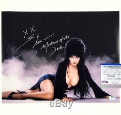 Elvira Mistress of the Dark autograph signed 11x14 Photo PSA/DNA Witness COA