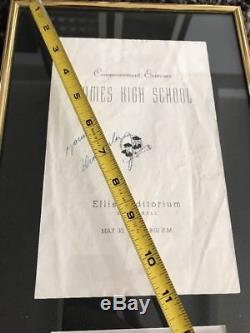 Elvis Presley SIGNED PSA/DNA COA PSA Autograph Framed Humes High School