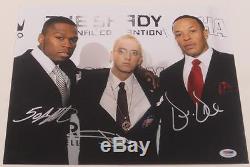 Eminem Dr. Dre 50 Cent Signed 11x14 Photo Shady Authentic Autograph Psa/dna Coa