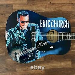 Eric Church Signed Guitar Custom Graphics 1/1 PSA/DNA COA Springsteen