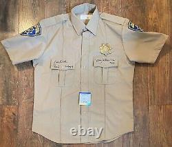 Erik Estrada & Larry Wilcox Signed CHP CHiPs Uniform Shirt Ponch Jon PSA/DNA COA