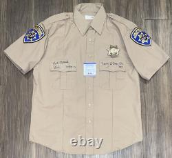 Erik Estrada & Larry Wilcox Signed CHP CHiPs Uniform Shirt Ponch Jon PSA/DNA COA