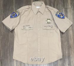 Erik Estrada & Larry Wilcox Signed CHP CHiPs Uniform Shirt Ponch Jon PSA/DNA COA