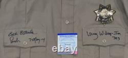Erik Estrada & Larry Wilcox Signed CHP CHiPs Uniform Shirt Ponch Jon PSA/DNA COA