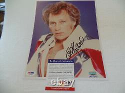 Evel Knievel auto PSA/DNA COA Autograph Signed 8x10 1974 Snake River Las Vegas