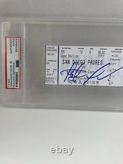 Fernando Tatis Jr. Autograph 3/28/19 Debut Ticket Stub PSA/DNA COA Encapsulated
