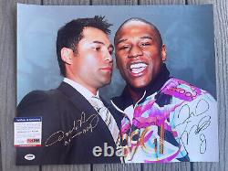 Floyd Mayweather Jr & Oscar De La Hoya Signed 16x20 Photo Psa/Dna Coa TMT WBC
