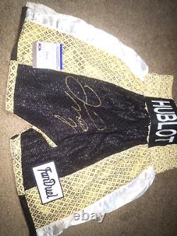 Floyd Mayweather Jr. Signed Hublot Boxing Shorts Glove PSA DNA COA New TBE