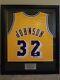 Framed Autographed Magic Johnson Psa/dna Certified La Lakers Jersey #32 Coa