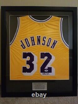 Framed Autographed Magic Johnson PSA/DNA Certified LA Lakers Jersey #32 COA