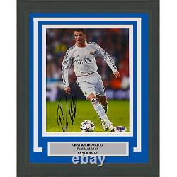 Framed Autographed/Signed Cristiano Ronaldo Real Madrid 7x9 Photo PSA/DNA COA