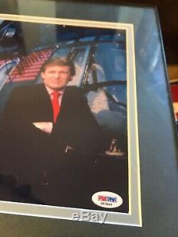 Framed Donald Trump Autographed 8x10 Photo with COA PSA/DNA