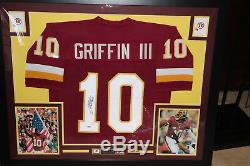 Framed ROBERT GRIFFIN III #10 Autographed REDSKINS Jersey Signed PSA/DNA COA