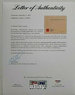 Frank Lloyd Wright Letter Signed To Ruth Dayer W Envelope Dated 1945 Coa Psa Dna