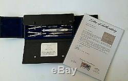 Frank Lloyd Wright Signed Drafting Set & Glass From Imperial Hotel 3 Coa Psa/dna