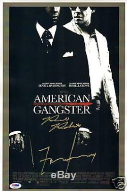 Frank Lucas & Richie Roberts Signed American Gangster 11x17 Poster PSA/DNA COA