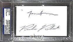 Frank Lucas & Richie Roberts Signed Index Card PSA/DNA COA American Gangster